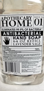 USA APOTHECARY HOME LAVENDER ANTIBACTERIAL HAND SOAP 64 OZ