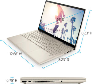 HP - Pavilion x360 2-in-1 14" Touch-Screen Laptop - Intel Core i5 - 8GB Memory - 512GB SSD + 32GB Intel Optane - Warm Gold