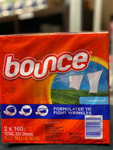 Load image into Gallery viewer, Bounce Fabric Softener Dryer Sheet Outdoor Fresh (2 x 160 ct.)
