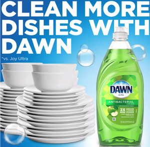 Dawn Ultra Antibacterial Hand Soap, Dishwashing Liquid Dish Soap 90 FL OZ